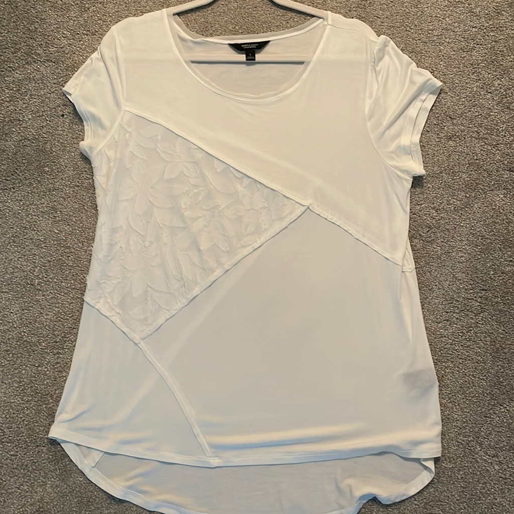Simply Vera White Patchwork Tee.